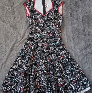 Vintage Inspired Pinup Couture Spanish Fan Dress